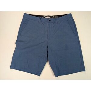 Fly Racing Mens Blue Hybrid Walk Shorts Size 36 Casual Active Stretch Micro-Cord